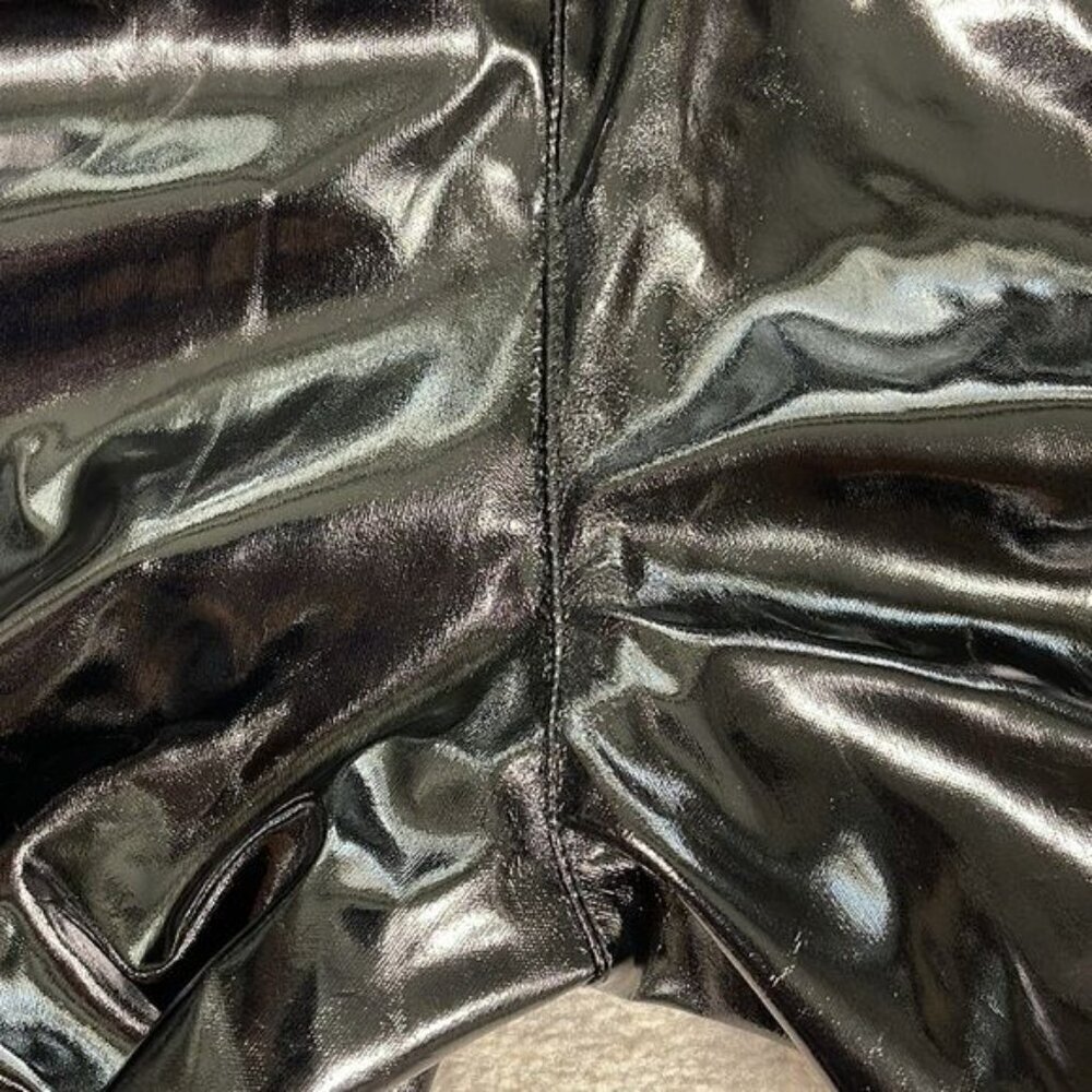 SOLD RTA Leon Faux Patent Leather Black Paperbag Pant Shiny SEE DESCRIPTION Sz S - Picture 12 of 13